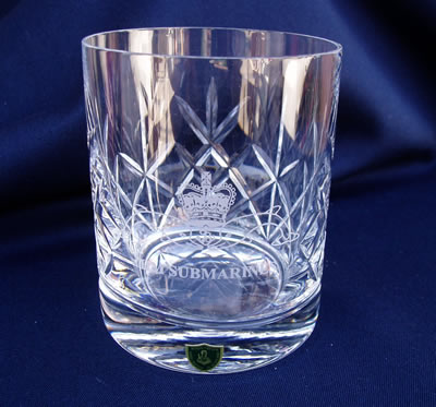 Engraved whisky glass